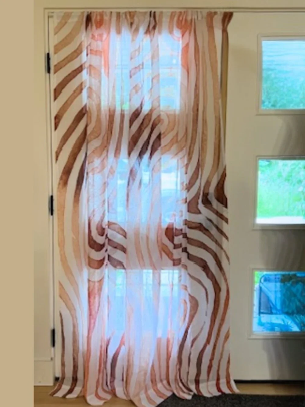 Society6 Sheer Curtains Pair 50x84 Terracotta
